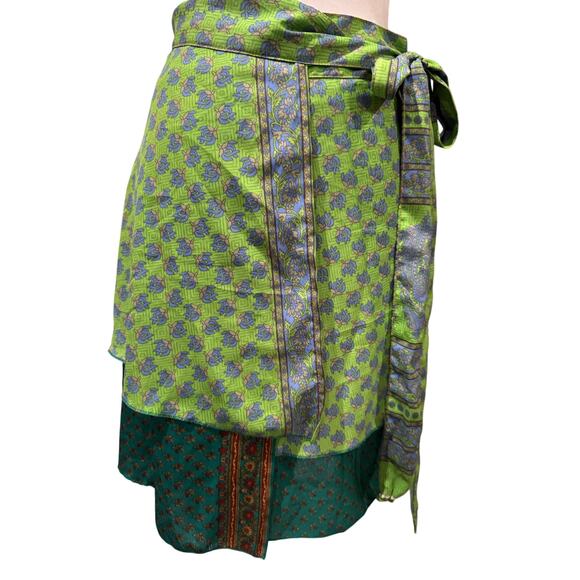Iris Impressions Dresses & Skirts - Iris Impression Silk Blend Wrap Tiered Skirt Small Multi Size
